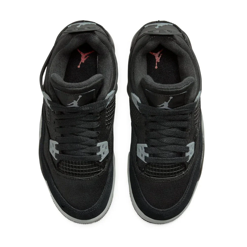Jordan Canvas 4 Air GS Retro Black 0708